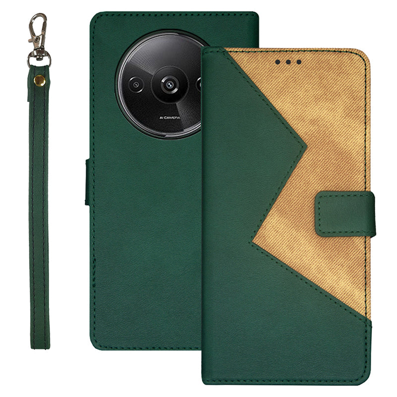 IDEWEI For Xiaomi Redmi A3 / Poco C61 4G Case Splicing Color Card Slots Leather Stand Phone Cover IDEWEI For Xiaomi Redmi A3 / Poco C61 4G Case Splicing Color Card Slots Leather Stand Phone Cover